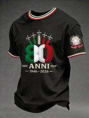 Herren Festa Della Repubblica Repvbblica Italiana Bedrucktes T-Shirt