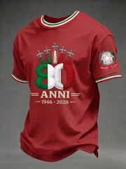 Herren Festa Della Repubblica Repvbblica Italiana Bedrucktes T-Shirt