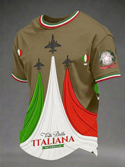 Herren-Festa-Della-Repubblica-Repvbblica-Italiana-Print-T-Shirt