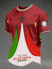 Herren-Festa-Della-Repubblica-Repvbblica-Italiana-Print-T-Shirt
