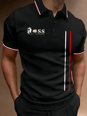 Modisches, lässiges Poloshirt mit Aufdruck für Herren cherishyouo
