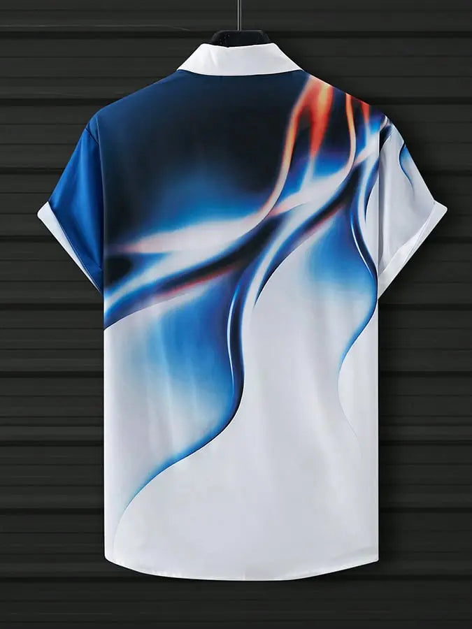 Herren Freizeithemd mit Retro-Schriftzug cherishyouo