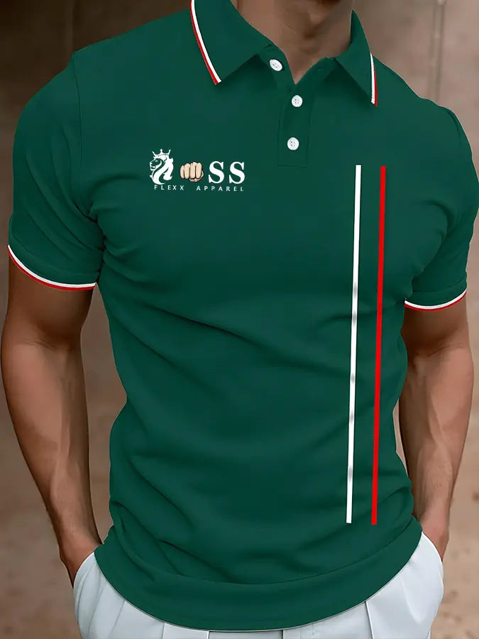 Modisches, lässiges Poloshirt mit Aufdruck für Herren cherishyouo