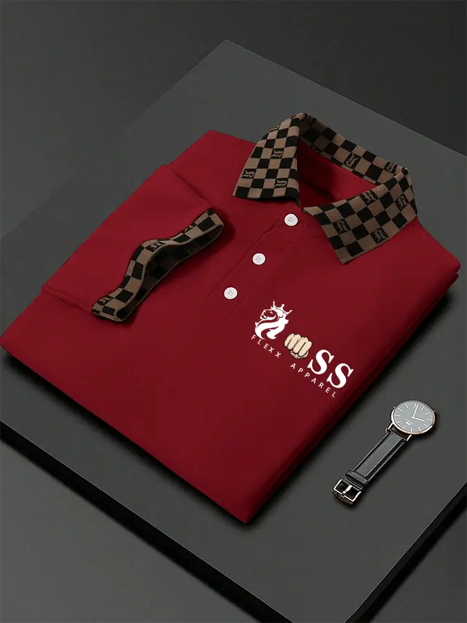 Lässiges Poloshirt für Herren mit Buchstabendruck cherishyouo