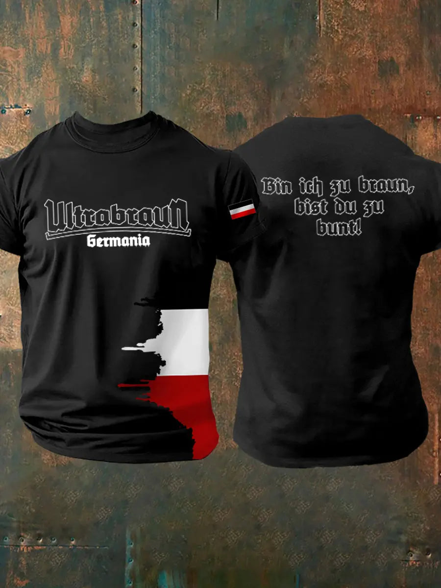 Herren Braun ist bunt genug bedrucktes Kurzarm-T-Shirt