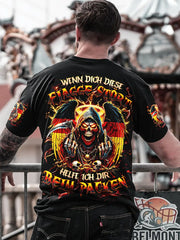 Herren Wenn dich diese flagge stört helfe ich dir im packen bedrucktes Kurzarm-T-Shirt