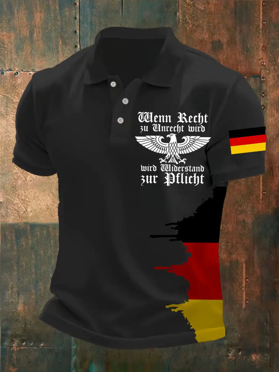 Herren Wenn Recht zu Unrecht wird Print Polo Shirt zartstils
