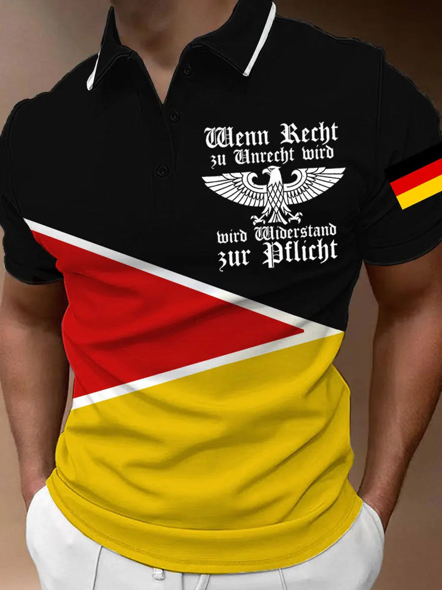 Herren Wenn Recht zu Unrecht wird Print Polo Shirt zartstils