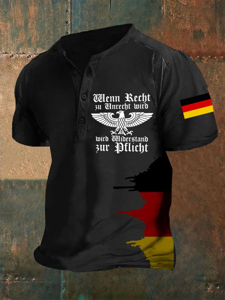 Männer Wenn Recht zu Unrecht wird Print T-Shirt zartstils