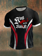 Klagt nicht kämpft bedrucktes Kurzarm-T-Shirt für Männer zartstils