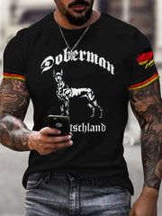 Männer Deutschland Dobermann kurze Ärmel T-Shirt zartstils