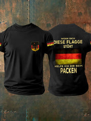 Herren Wenn dich diese flagge stört helfe ich dir im packen bedrucktes Kurzarm-T-Shirt zartstils