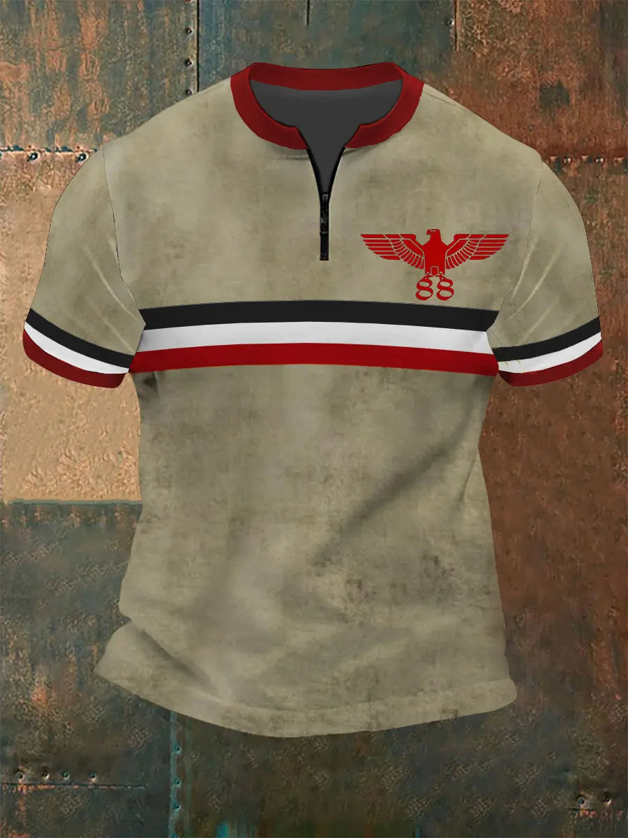 Deutscher Adler 88 bedrucktes Kurzarm-T-Shirt für Männer zartstils