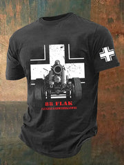 88 Flak bedrucktes Kurzarm-T-Shirt für Männer zartstils