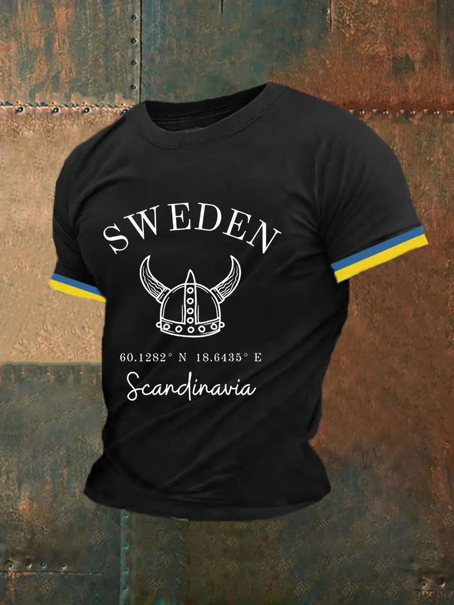Herren Swedish Viking T-Shirt mit kurzen Ärmeln zartstils