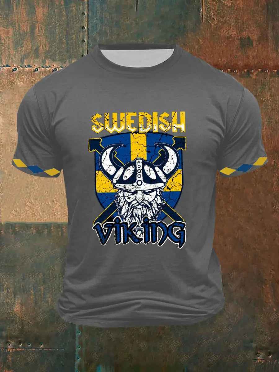 Herren Swedish Viking T-Shirt mit kurzen Ärmeln zartstils