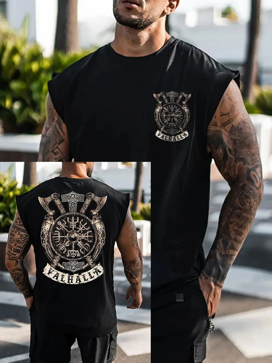Herren Viking Print Weste Top zartstils
