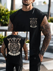 Herren Viking Print Weste Top zartstils