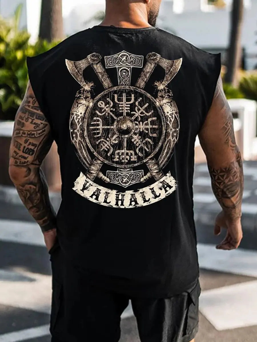 Herren Viking Print Weste Top zartstils