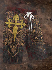 Herren-Shorts mit Viking-Print zartstils