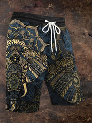 Herren-Shorts mit Viking-Print zartstils
