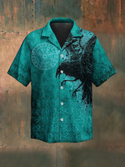 Herren Raben Omen Die Weisheit von Odin erwartet kurzärmliges Hemd zartstils