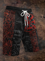 Herren-Shorts mit Viking-Print zartstils
