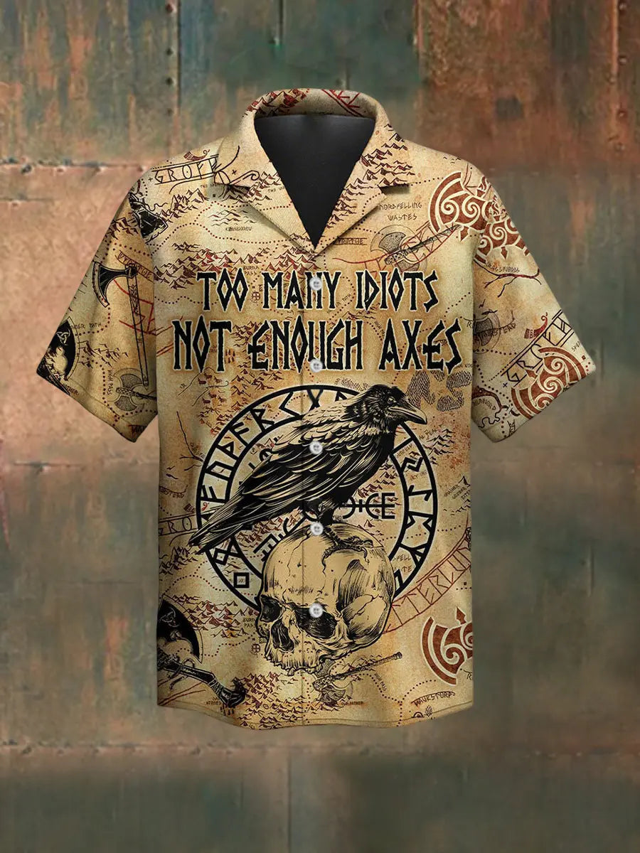 Männer zu viele Idioten nicht genug Äxte Kurzarm-Shirt zartstils