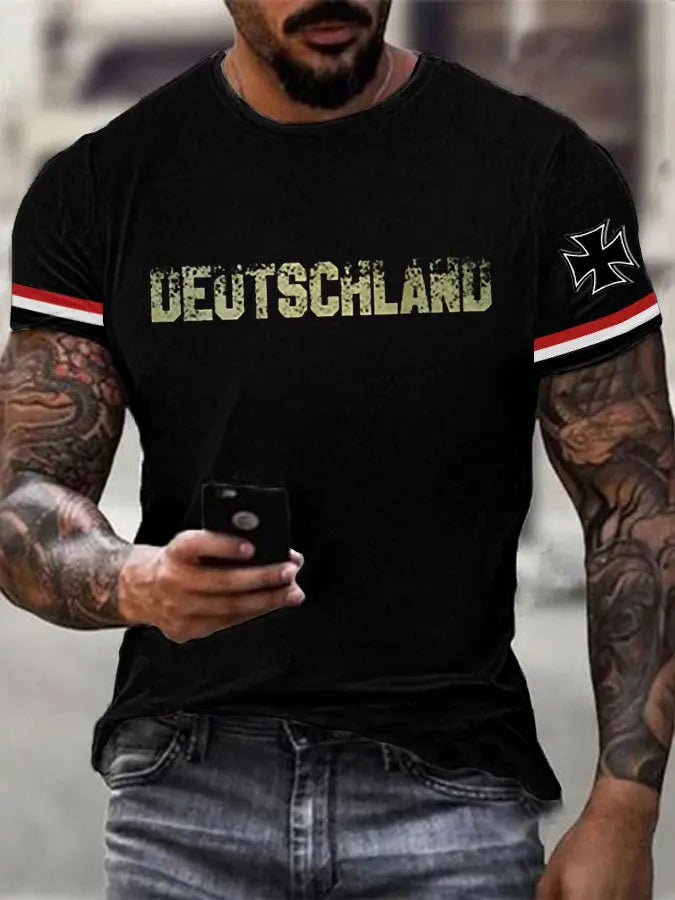Männer Das ist Deutschland schwarz weiss rot T-Shirt zartstils