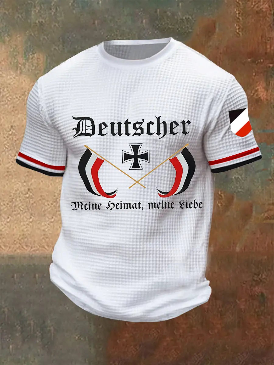 Herren Deutscher Durch Die Gnade Gottes Bedrucktes Kurzarm-T-Shirt zartstils