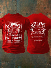 Herren Du Trinkst Ein Bier Ich Einen Whisky Bedrucktes Kurzarm T-Shirt zartstils