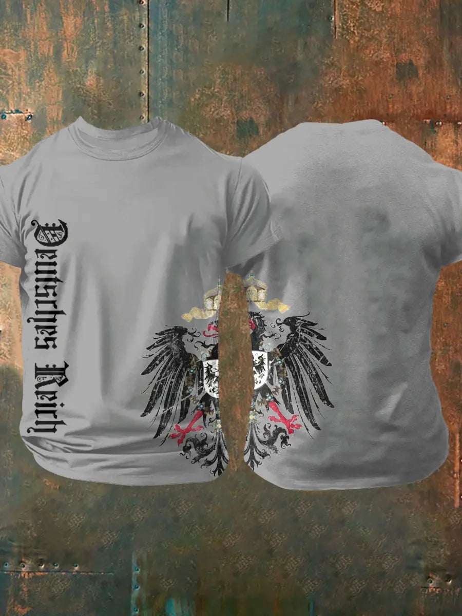 Deutsches Reich bedrucktes Kurzarm-T-Shirt für Männer zartstils