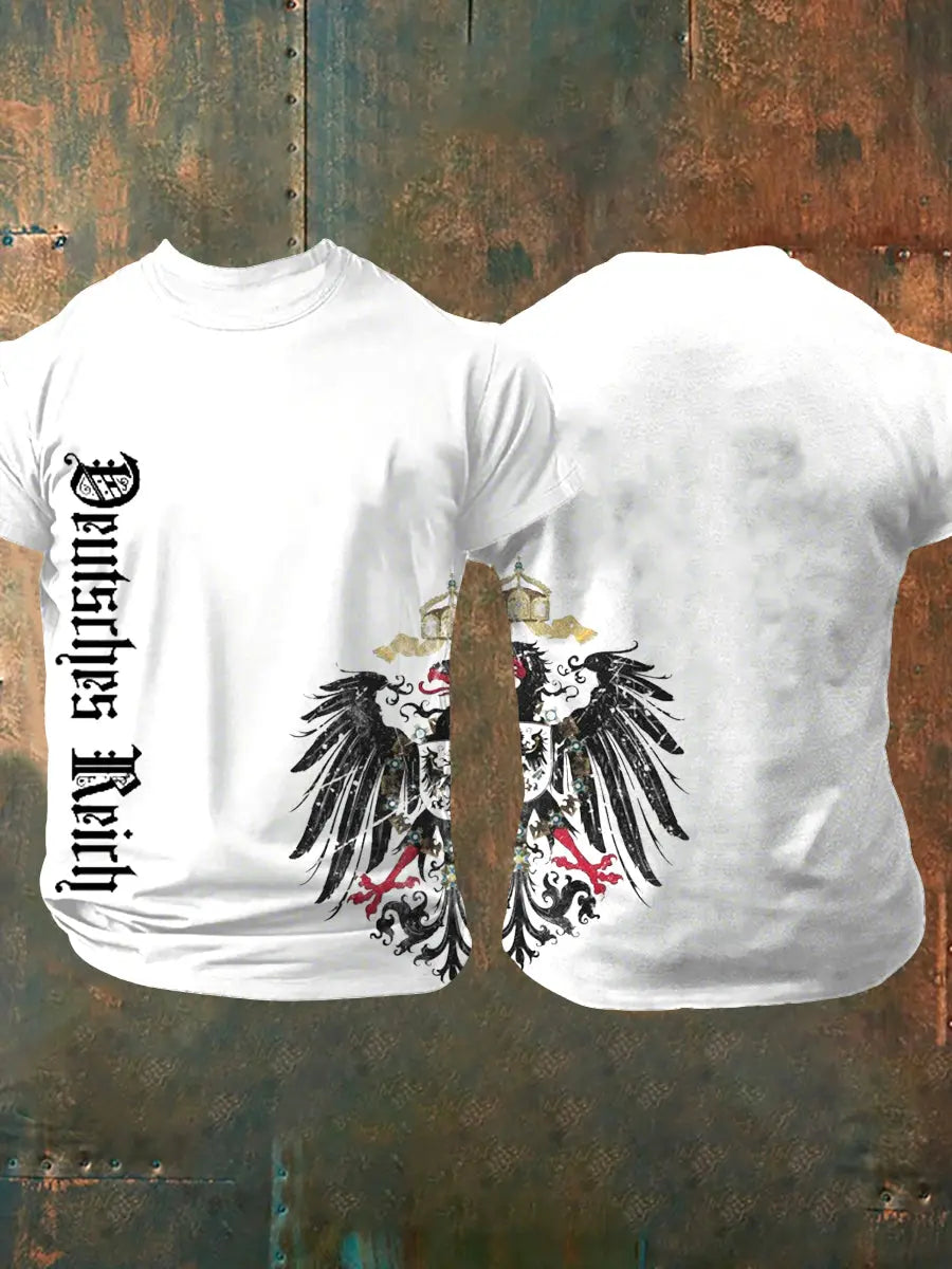 Deutsches Reich bedrucktes Kurzarm-T-Shirt für Männer zartstils