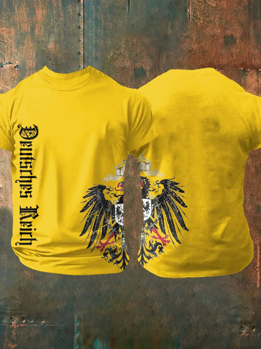 Deutsches Reich bedrucktes Kurzarm-T-Shirt für Männer zartstils