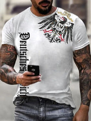 Deutsches Reich bedrucktes Kurzarm-T-Shirt für Männer zartstils