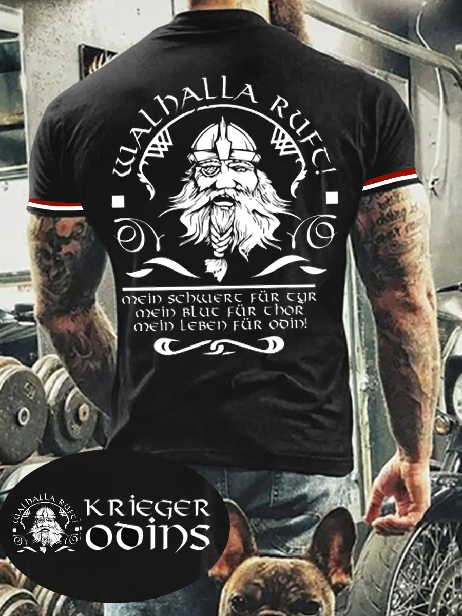 Herren Wal halla ruft bedrucktes Kurzarm-T-Shirt zartstils