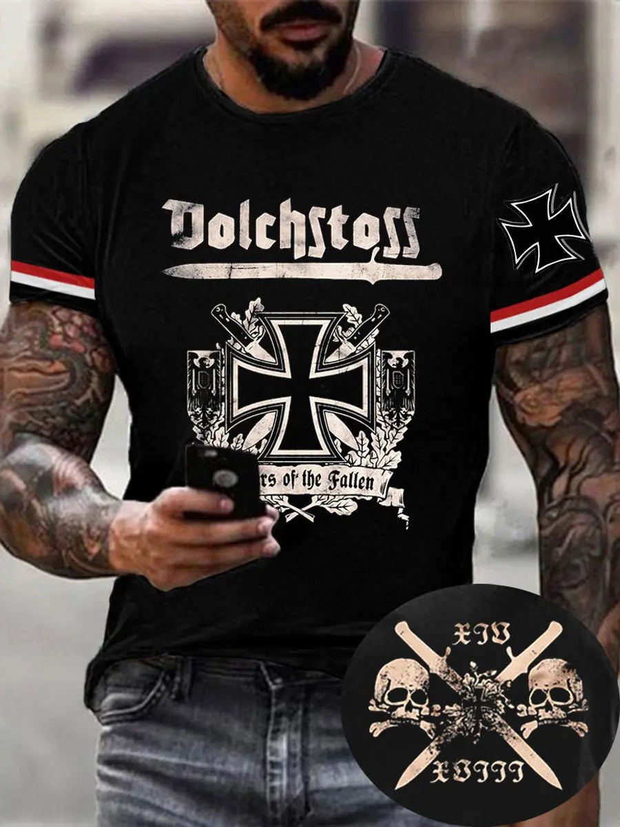 Herren-T-Shirt mit Eisernen Kreuz zartstils