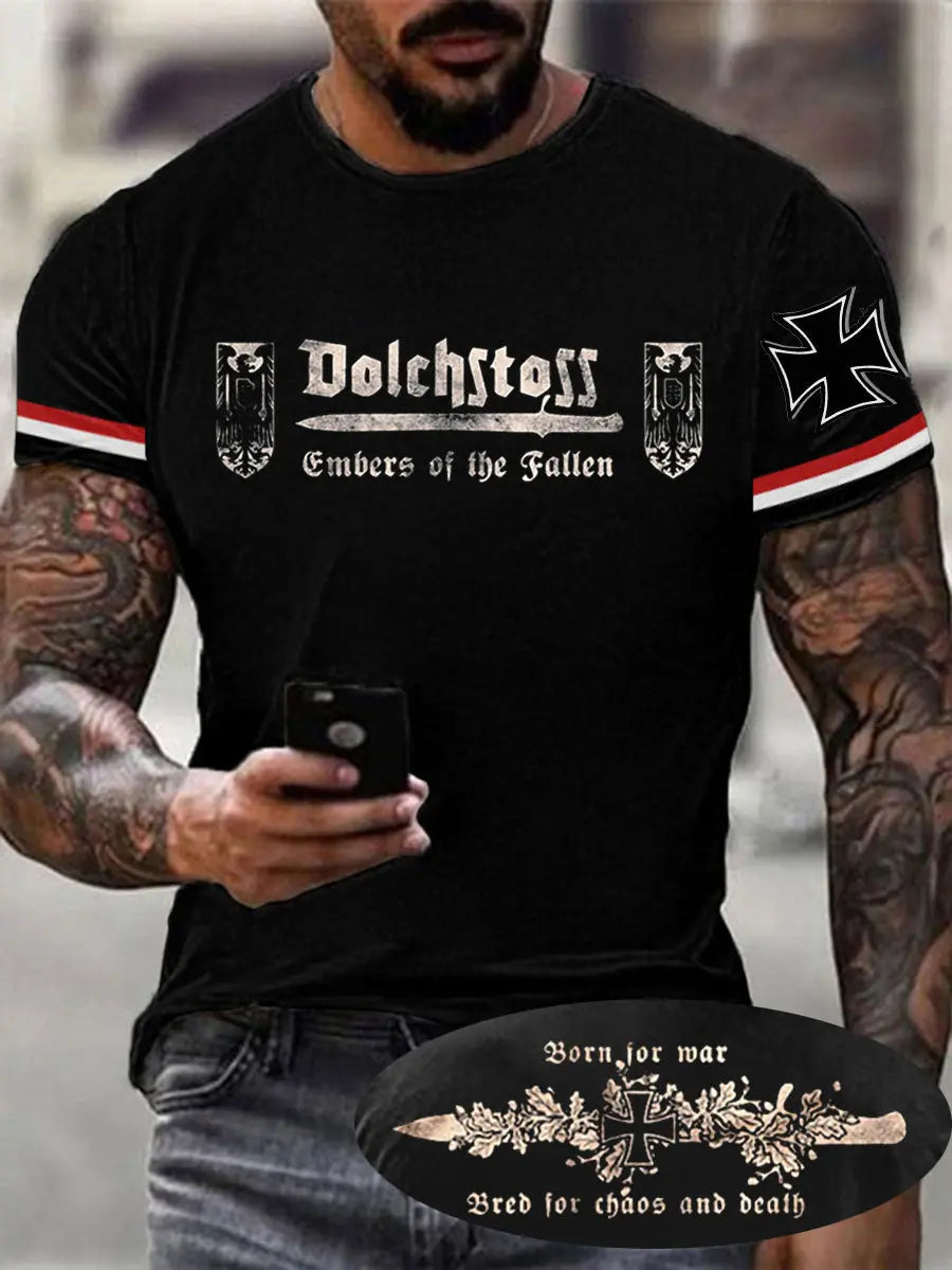 Herren Dolch stoss Glut des gefallenen T-Shirts zartstils