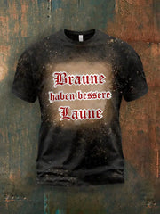 Herren Braune Haben Bessere Launen Bedrucktes Kurzarm-T-Shirt zartstils