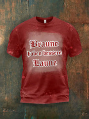 Herren Braune Haben Bessere Launen Bedrucktes Kurzarm-T-Shirt zartstils