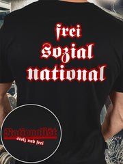 Nationalist isches bedrucktes Kurzarm-T-Shirt für Männer zartstils