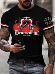 Herren Deutschland Reichs adler Ewige Treue T-Shirt mit kurzen Ärmeln zartstils