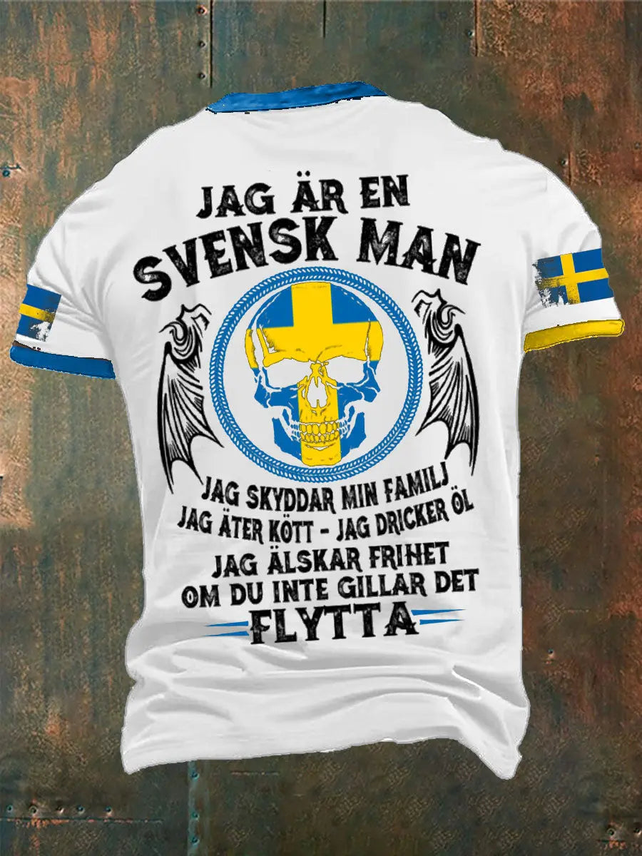 Jag är Svenska Sverige Tryckt T-shirt zartstils