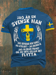 Jag är Svenska Sverige Tryckt T-shirt zartstils