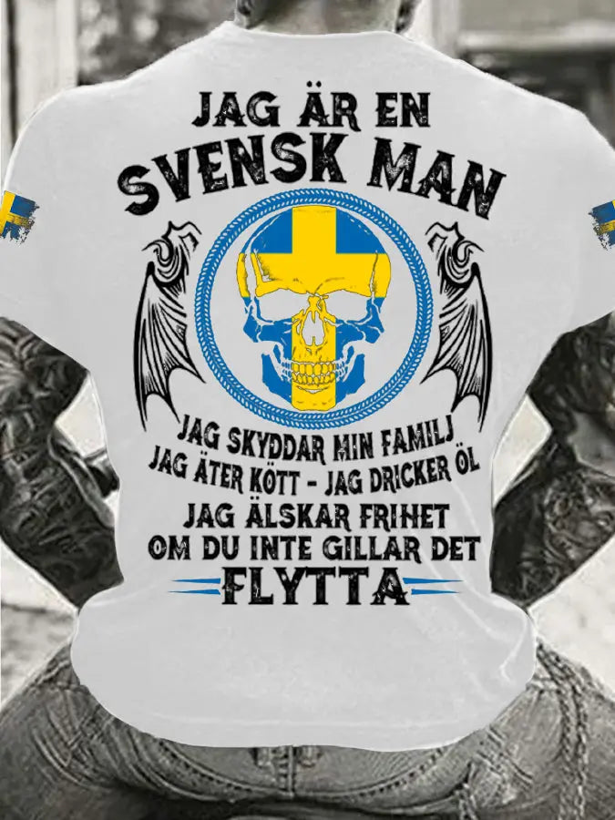 Herrens Sverige Jag är Svensk T-shirt zartstils