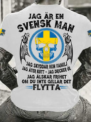 Herrens Sverige Jag är Svensk T-shirt zartstils