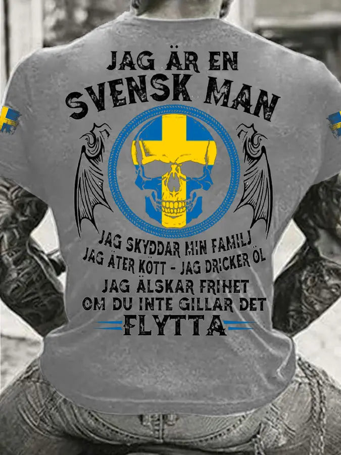Herrens Sverige Jag är Svensk T-shirt zartstils
