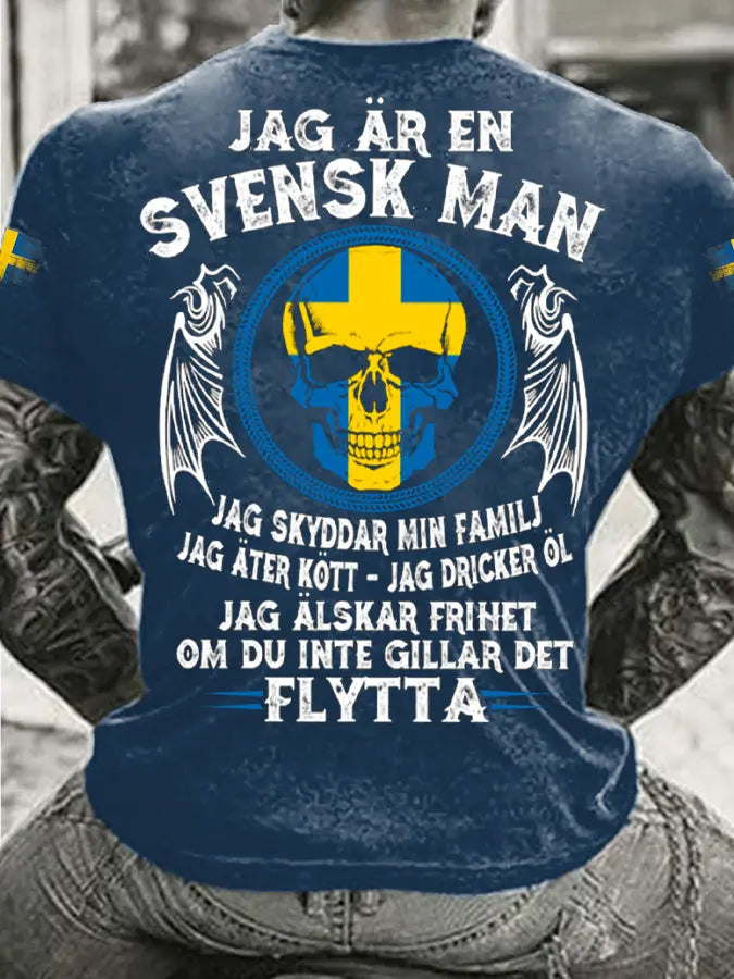Herrens Sverige Jag är Svensk T-shirt zartstils