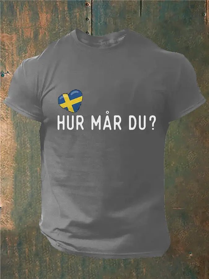 Mäns Sverige Hur är du tryckt T-shirt zartstils