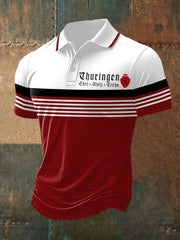 Kurzarm-Polo-Shirt für Herren Thü ringen ehre stolz treu zartstils